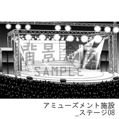 ステージの背景です。（トーン処理済み）