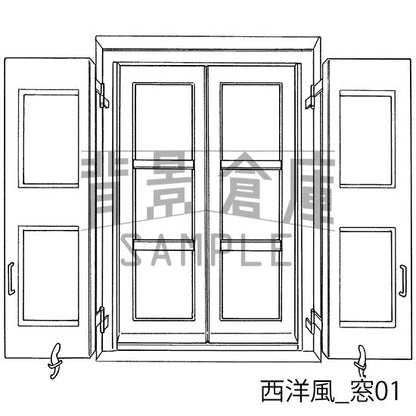 西洋風_セット10（窓）