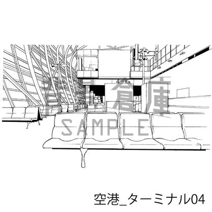 空港_セット1（ターミナル・飛行機）