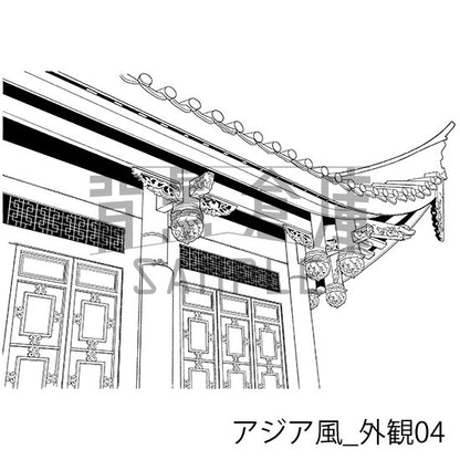 アジア風_セット1（外観・室内）
