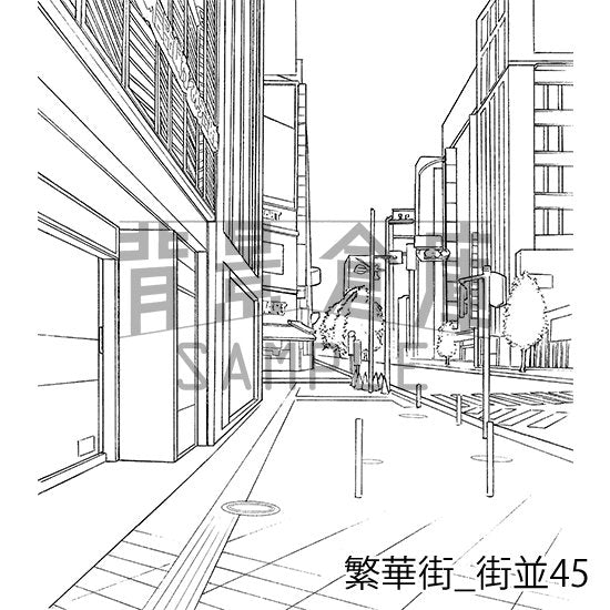 繁華街の街並です。