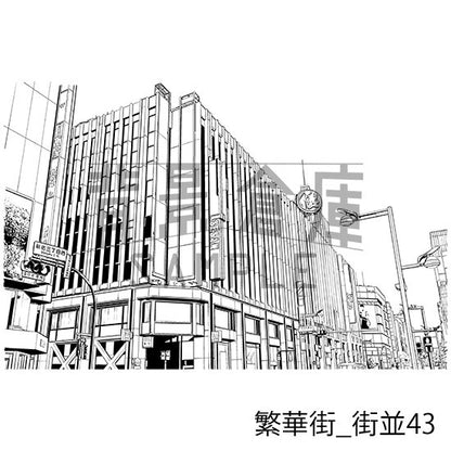 繁華街_セット8（街並）