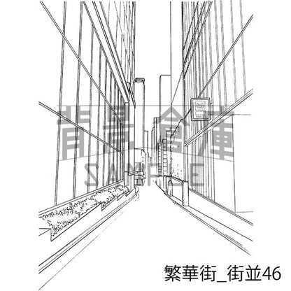 繁華街_セット8（街並）