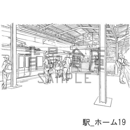 駅_セット2（ホーム）