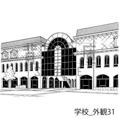 学校_セット24（外観）