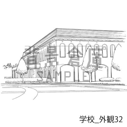 学校_セット24（外観）