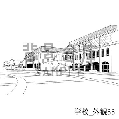 学校_セット24（外観）
