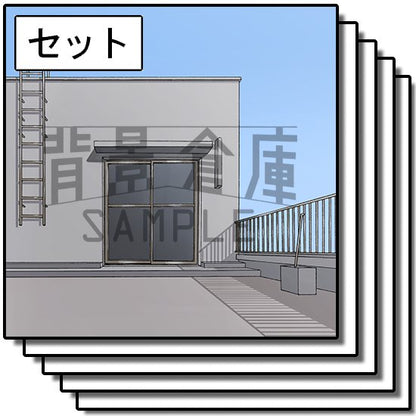 カラーの学校セットです。（6枚組）