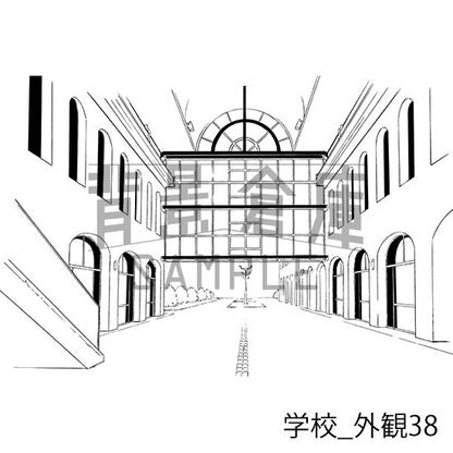 学校_セット25（外観）