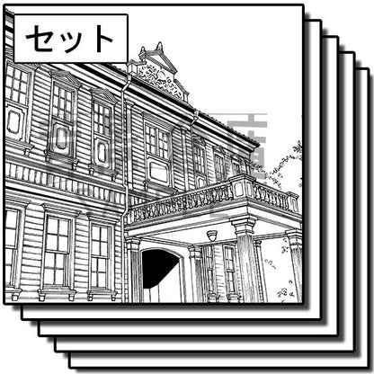 明治大正風の建物外観セットです。（6枚組）