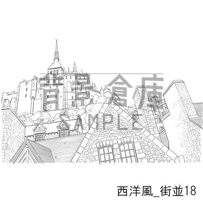 西洋風の背景集_セット12（街並）