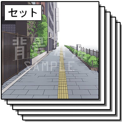 カラーのオフィスセットです。（5枚組）