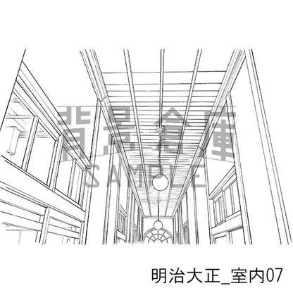 明治大正風建物の室内です。