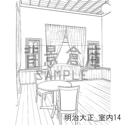 明治大正風建物の室内です。