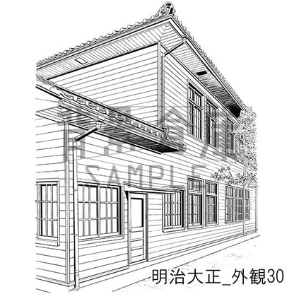 明治大正の背景集_セット8（外観）