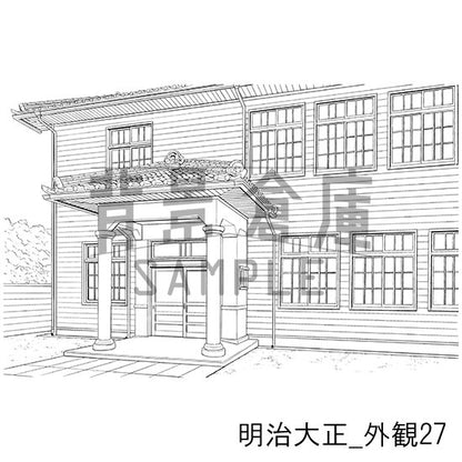 明治大正の背景集_セット8（外観）