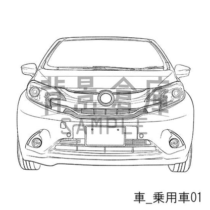 車の背景集_セット1（乗用車）
