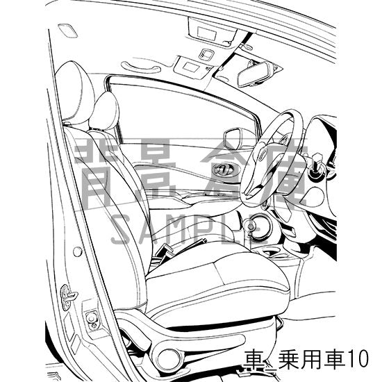 車の背景集_セット2（乗用車）