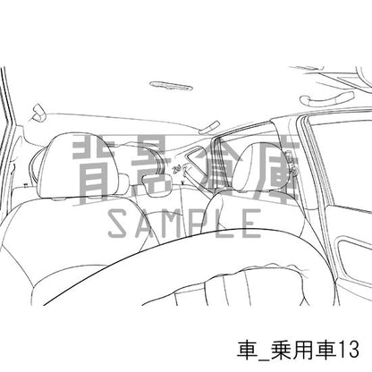 車の背景集_セット2（乗用車）