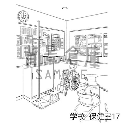 学校の保健室です。