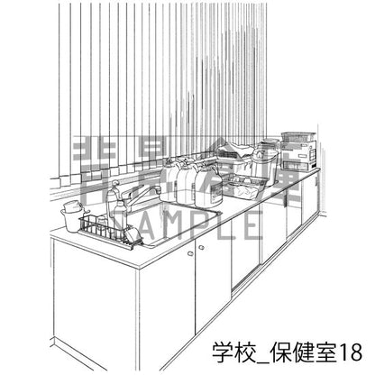 学校の保健室です。