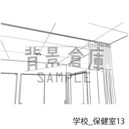 学校の背景集_セット26（保健室）