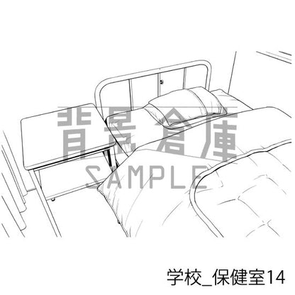 学校の背景集_セット26（保健室）