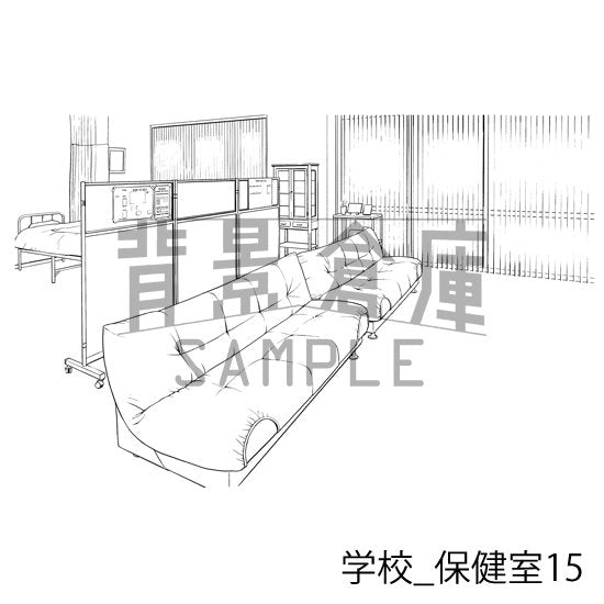 学校の背景集_セット26（保健室）