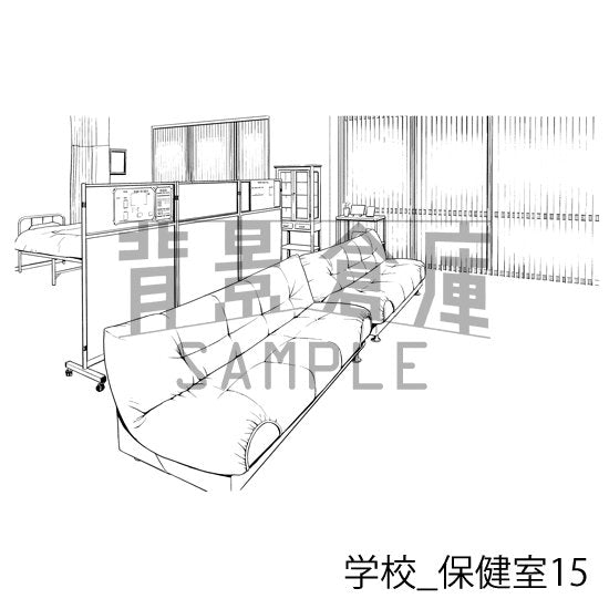 学校の背景集_セット26（保健室）