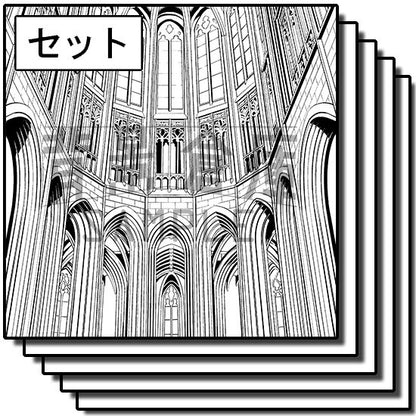 西洋風の城セットです。（9枚組）