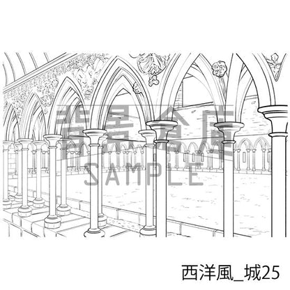 西洋風の背景集_セット13（城）