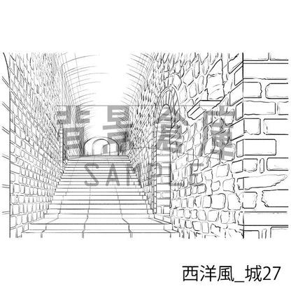 西洋風の背景集_セット13（城）