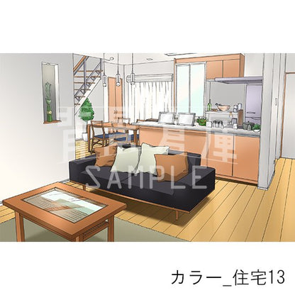 カラー背景集_セット21（住宅）