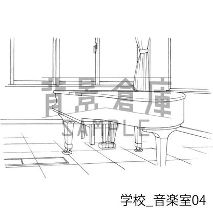 学校の音楽室です。