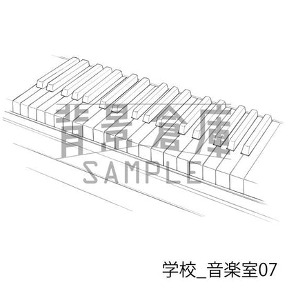 学校の背景集_セット27（音楽室）