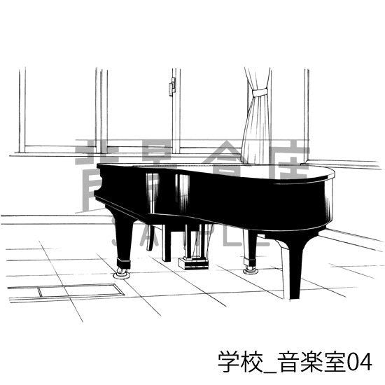 学校の背景集_セット27（音楽室）