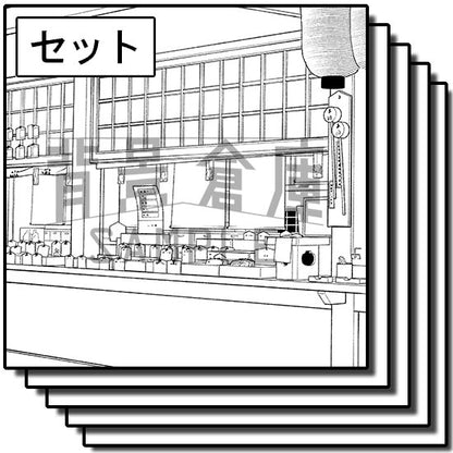 神社の外観セットです。（5枚組）