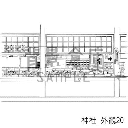 神社の背景集_セット3（外観）