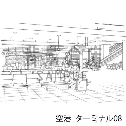 空港の背景集_セット2（ターミナル）