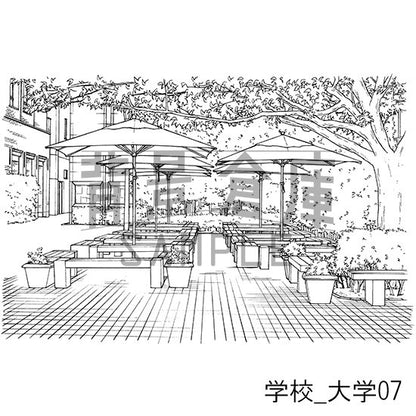 大学の構内の背景です。