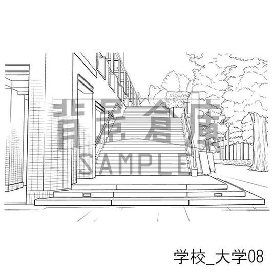 大学の構内の背景です。