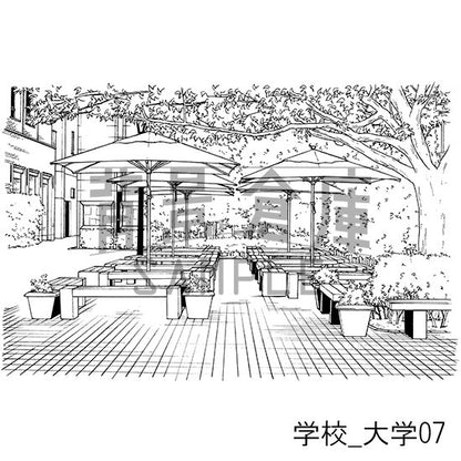 学校の背景集_セット28（大学）