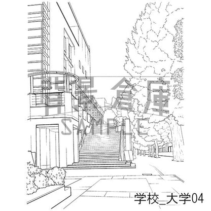 学校の背景集_セット28（大学）