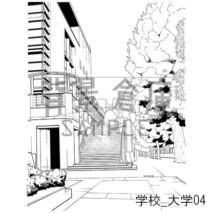 学校の背景集_セット28（大学）