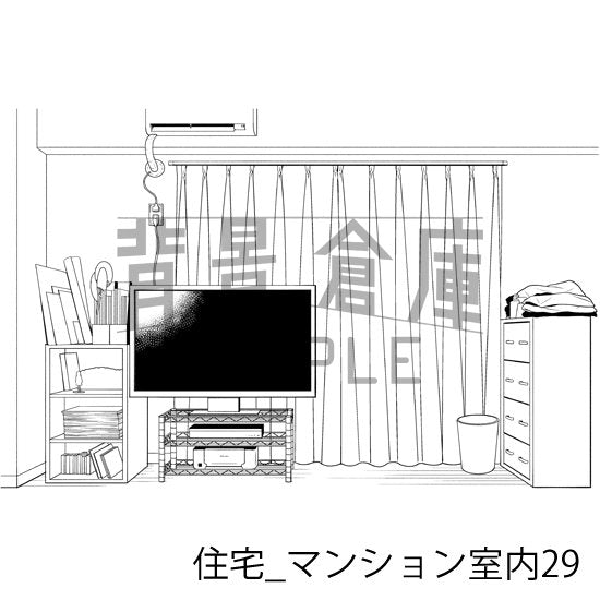 住宅の背景集_セット19（マンション室内）