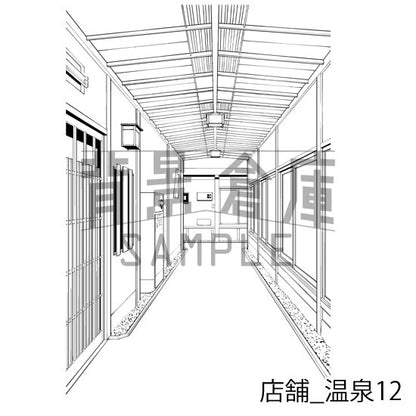 店舗の背景集_セット14（温泉）