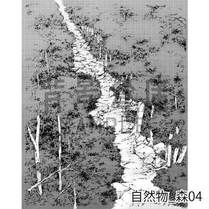 自然物の背景集_セット1（森）_トーン