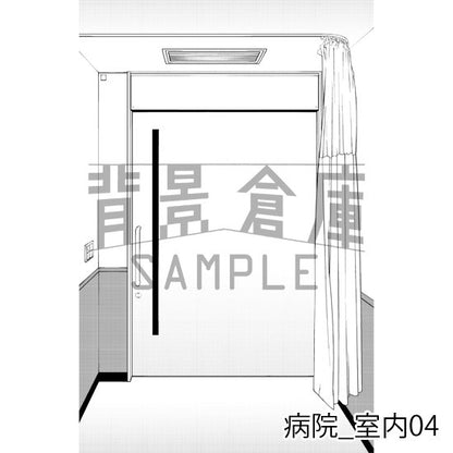 病院の室内（トーンつき）です