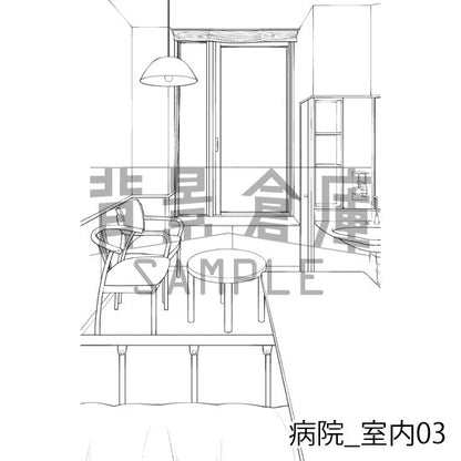病院の背景集_セット1（室内）_トーン
