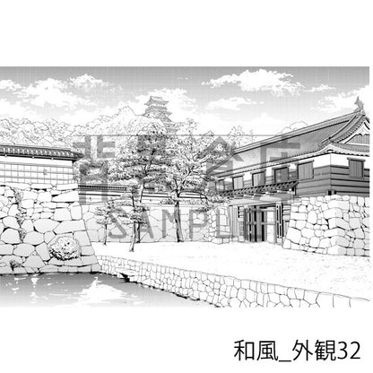 和風の外観（トーンつき）です。